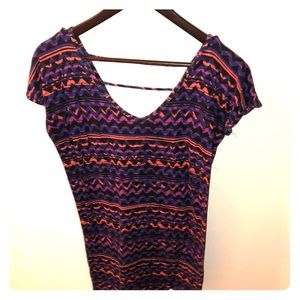 Short Sleeve Patterned Tunic